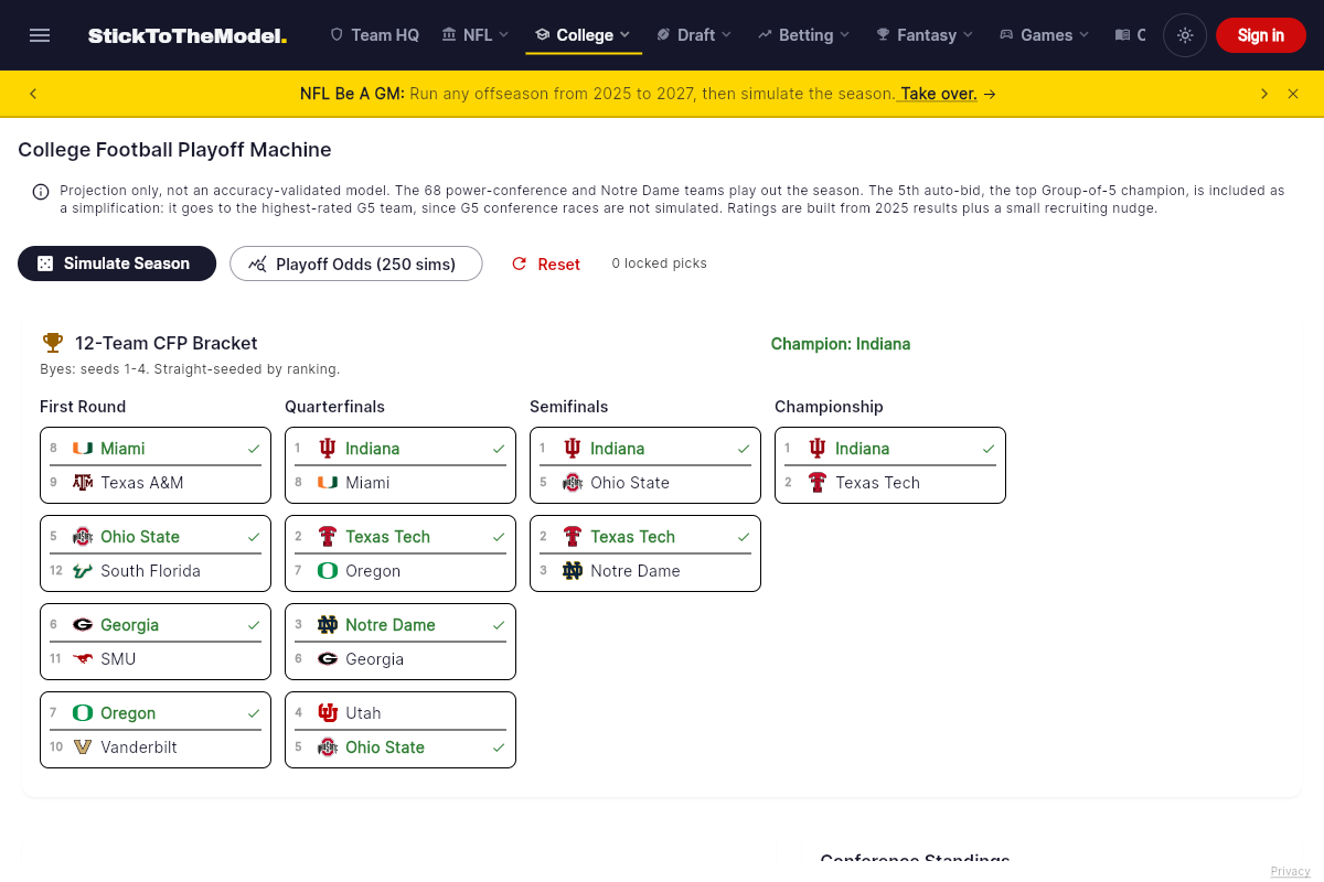 Build the playoff bracket